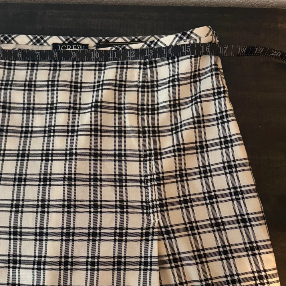J. Crew Nova Fides Italian Wool Plaid Midi Skirt Size 12 Preppy Classic - Picture 6 of 7